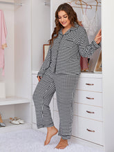 Plus Size Womens' Plaid Pajama Set-Long Sleeve Shirt and Pajama Pants Pj Set;Home Nightwear Sleepsuit Loungewear set,XL-4XL Sai Feel